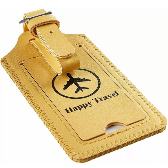 Gostwo 4 Pack Luggage Tags Leather Case 